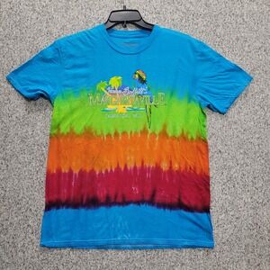Jimmy Buffett Margaritaville Jamaica Tie Dye Parrot Graphic T-Shirt Mens Large